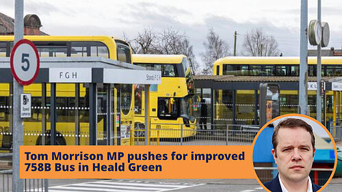 Graphic showing Tom Morrison MP and Bee Network Buses