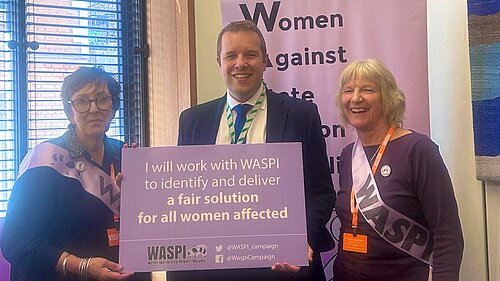 Tom Morrison MP meeting WASPI campaigners